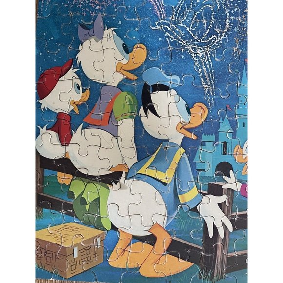 Vintage 1972 Walt Disney Whitman Jigsaw Puzzle, Donald Duck Fireworks, 100 pcs - Picture 12 of 12